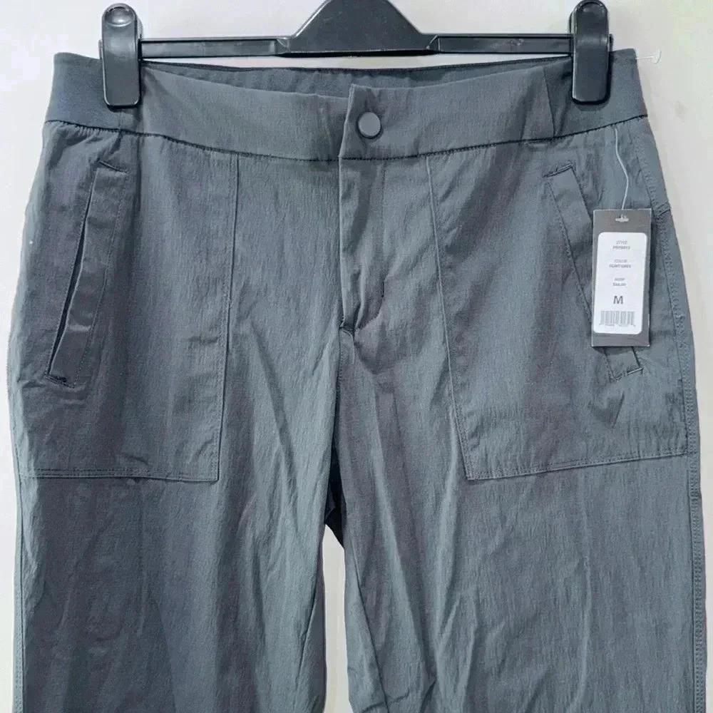 Vina Nylon Pants W/ Drawstring Ankle Size M, Color Flint Gray - Picture 2 of 12